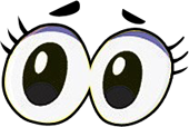 Cartoon eyes with eyelashes